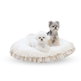 RITOGATO 牛奶櫻桃褶邊地毯 | 寵物牛奶車厘子褶邊墊子